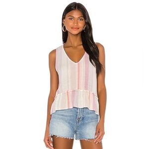 Rails Mira Juliette Striped Peplum
Hem Sleeveless Top